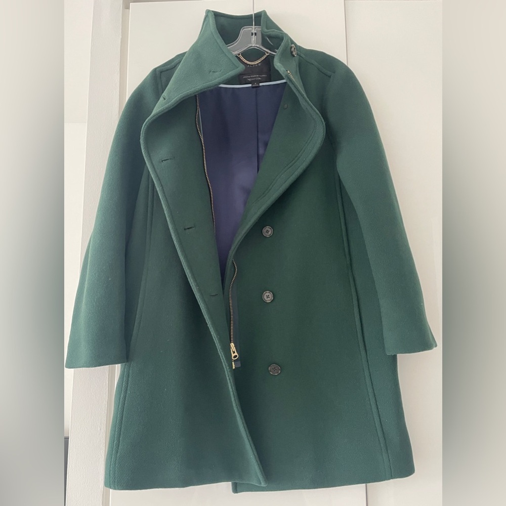 J. Crew Villa Coat - Italian Stadium-Cloth - Forest Green